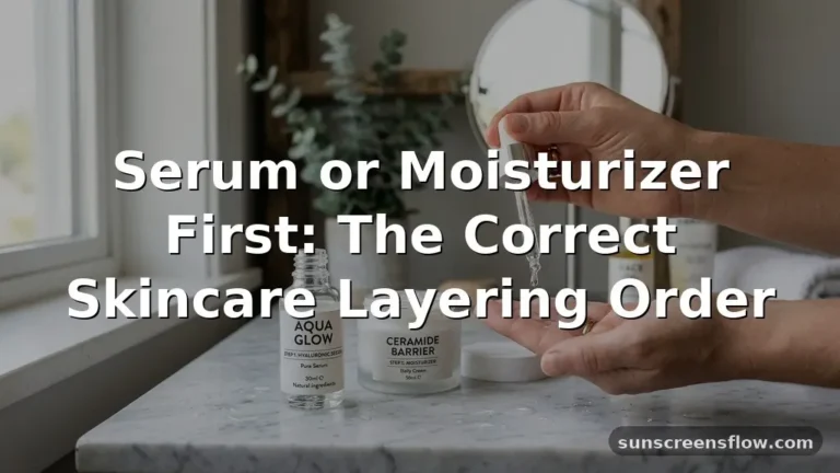 serum or moisturizer first