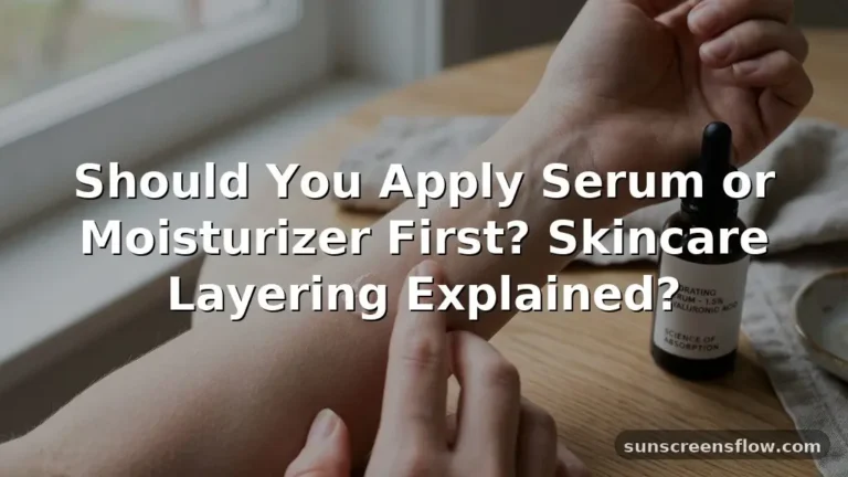 serum or moisturizer first