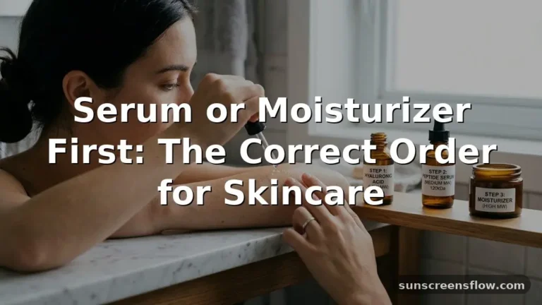 serum or moisturizer first