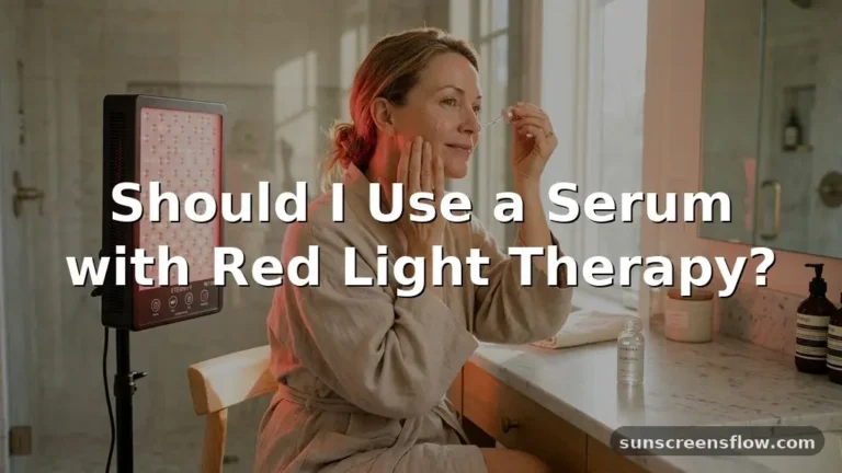 should i use a serum with red light therapy