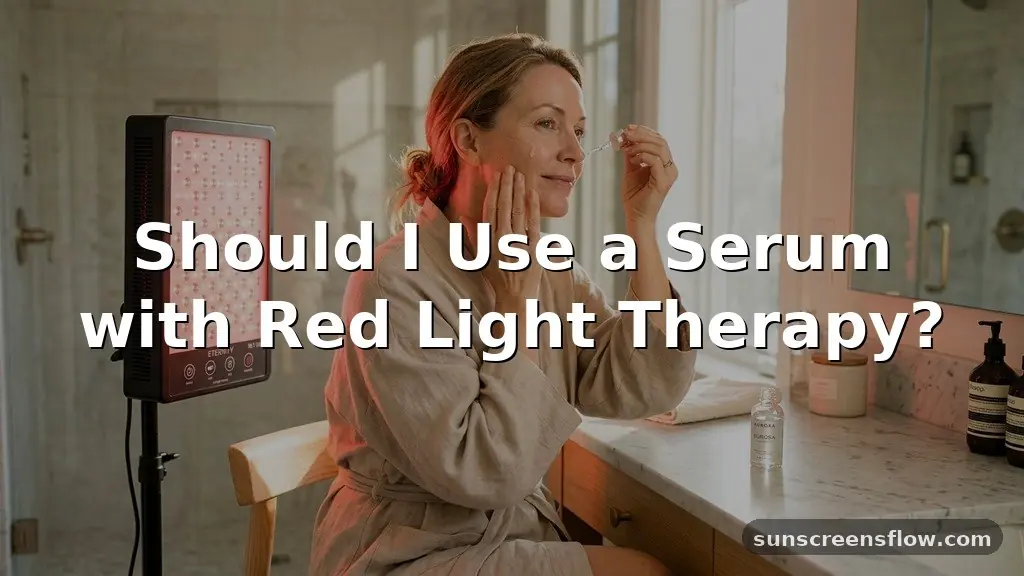 should i use a serum with red light therapy