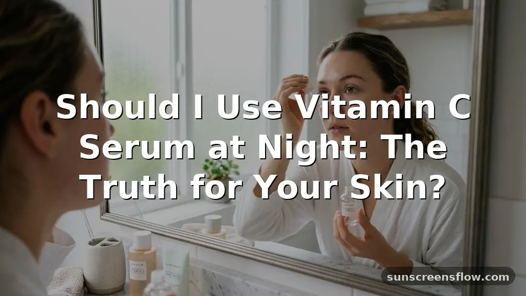 should i use vitamin c serum at night