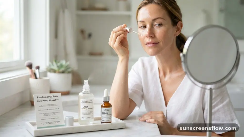 The Fundamental Rule: Consistency and Absorption - does toner or serum come first