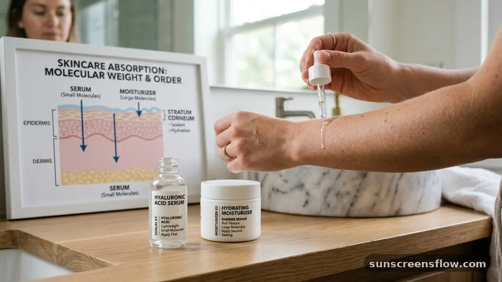 The Science of Molecular Weight and Absorption - what goes first moisturizer or serum