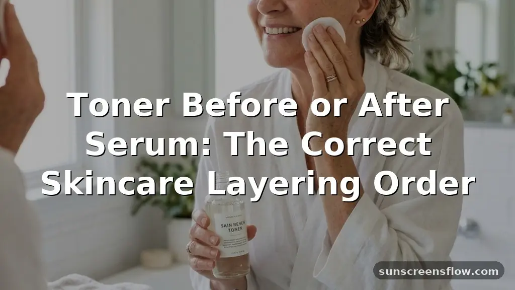 toner before or after serum