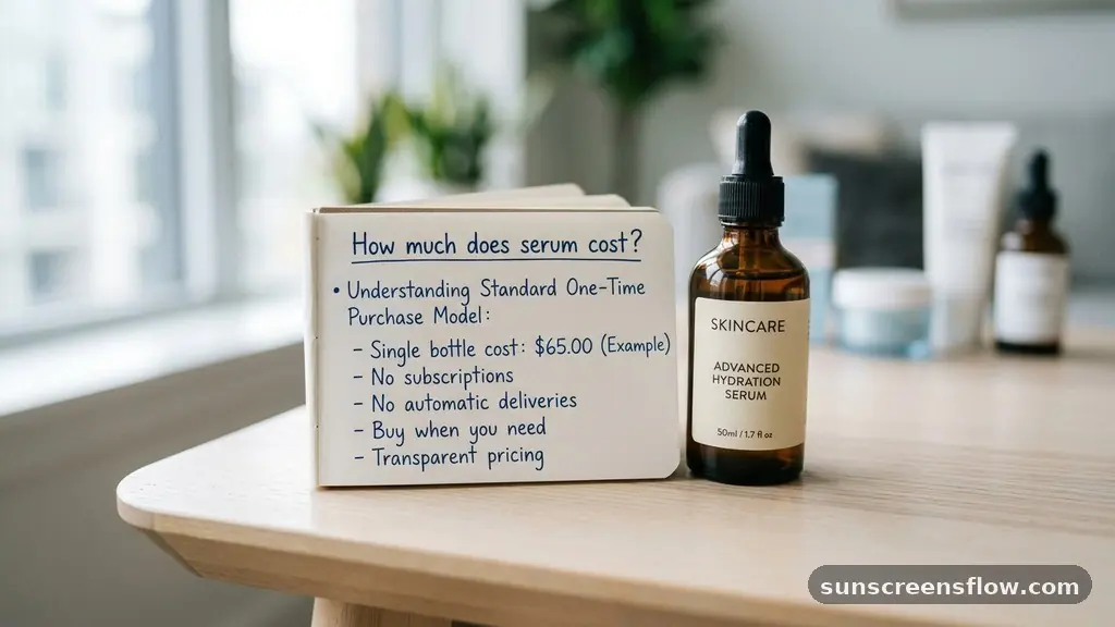 Understanding the Standard One-Time Purchase Model - how much does serum cost