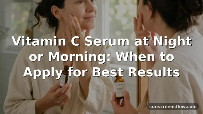 vitamin c serum at night or morning
