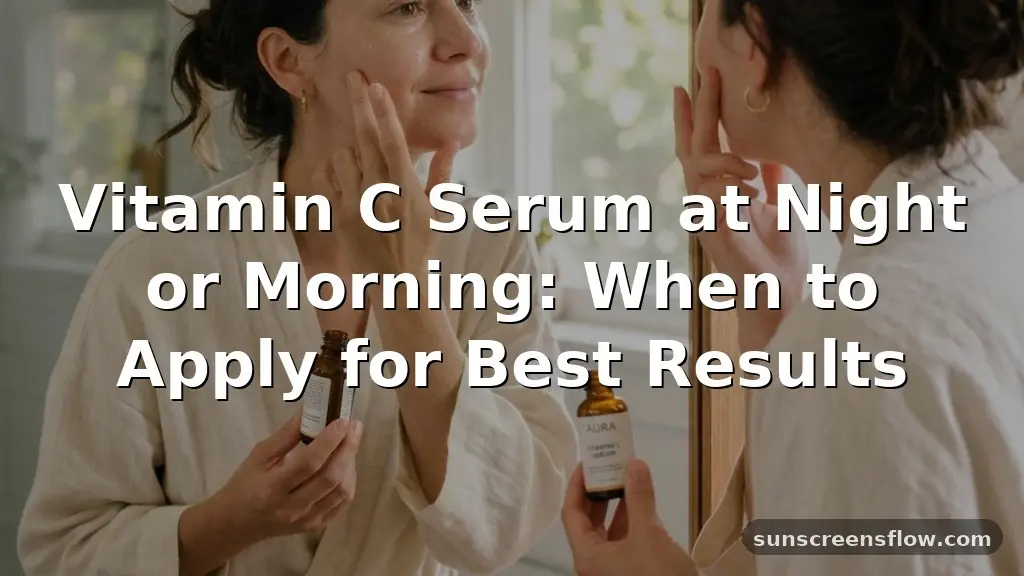 vitamin c serum at night or morning