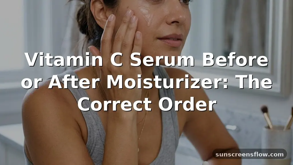 vitamin c serum before or after moisturizer