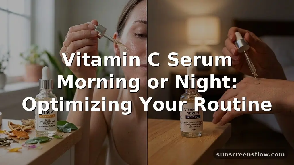 vitamin c serum morning or night