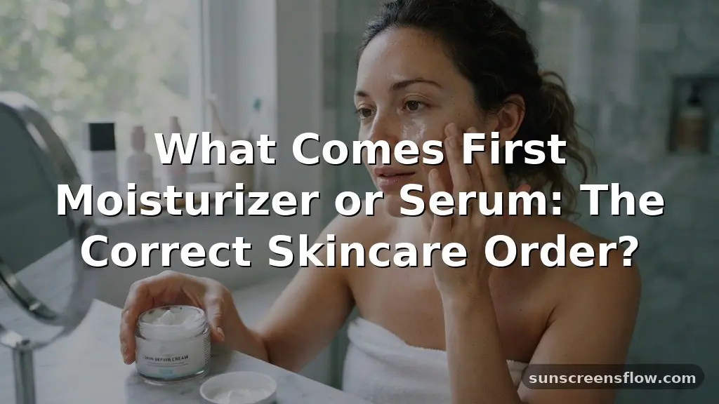 what comes first moisturizer or serum