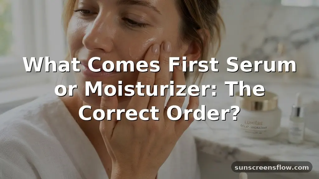 what comes first serum or moisturizer