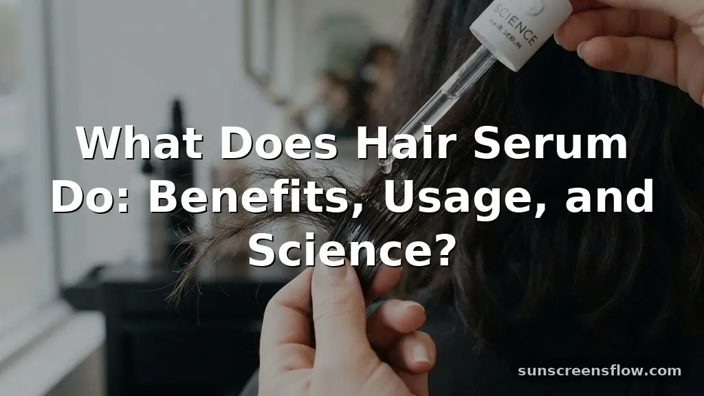 what does hair serum do