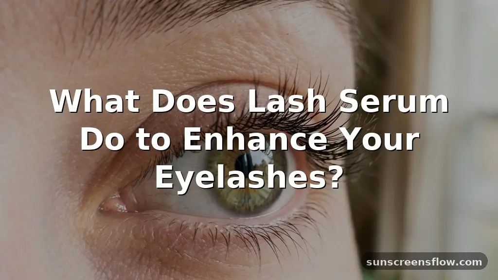 what does lash serum do