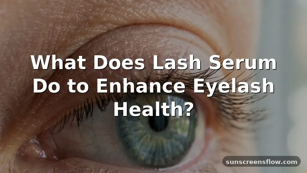what does lash serum do