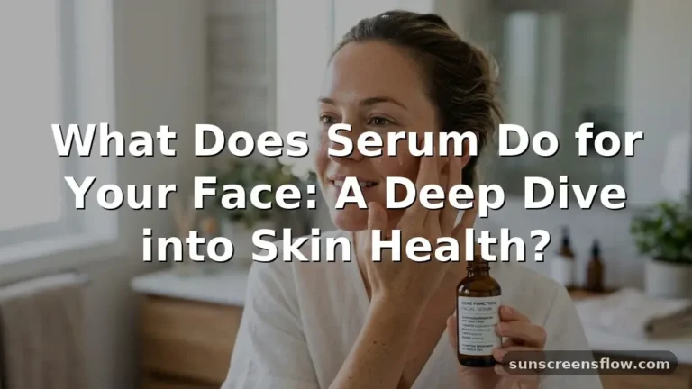 what does serum do for your face