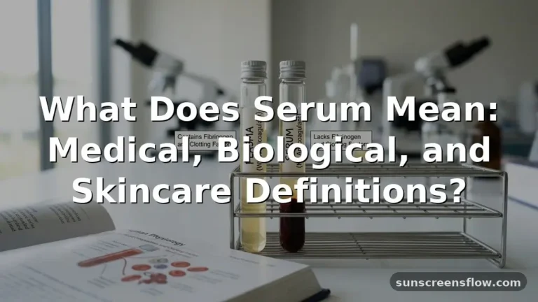 what does serum mean