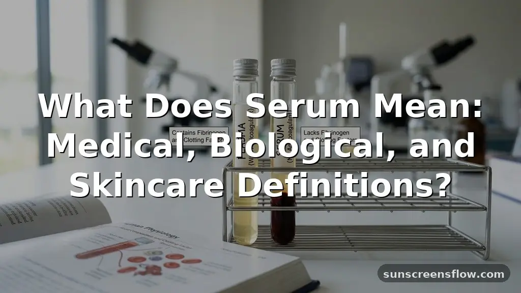 what does serum mean