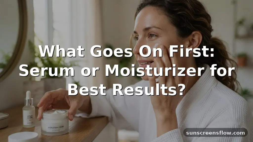 what goes on first serum or moisturizer