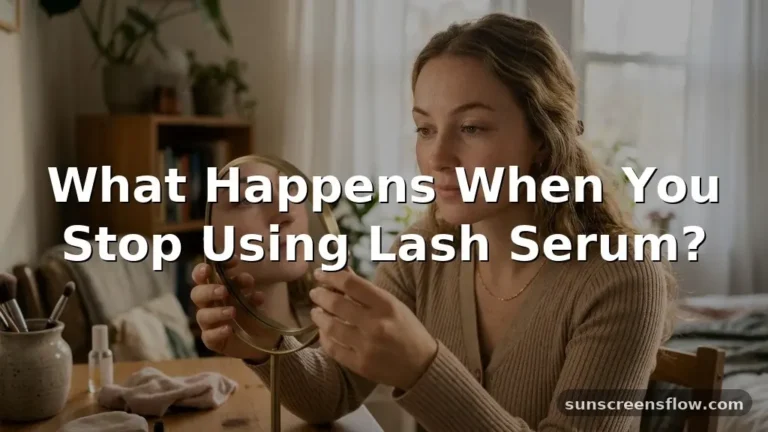 what happens when you stop using lash serum
