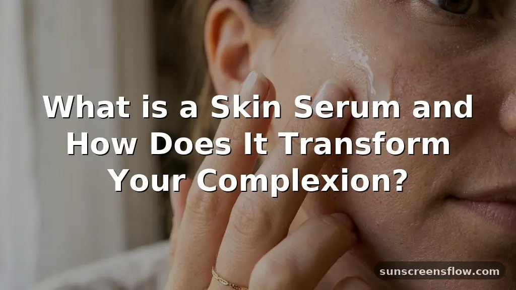 what is a skin serum