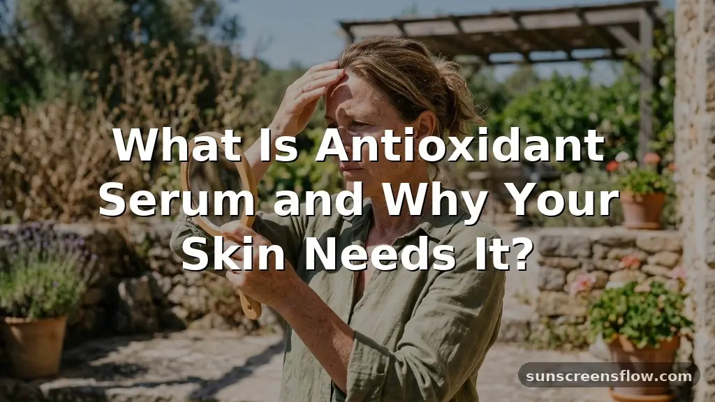 what is antioxidant serum