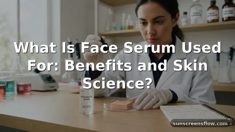 what is face serum used for