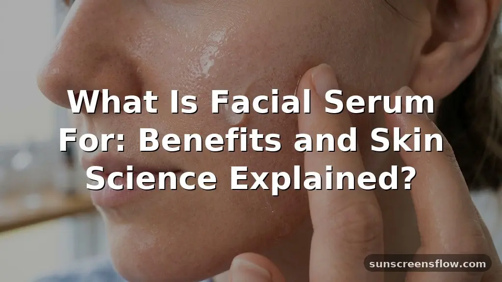 what is facial serum for