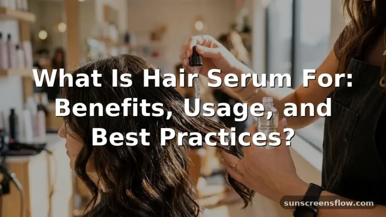 what is hair serum for