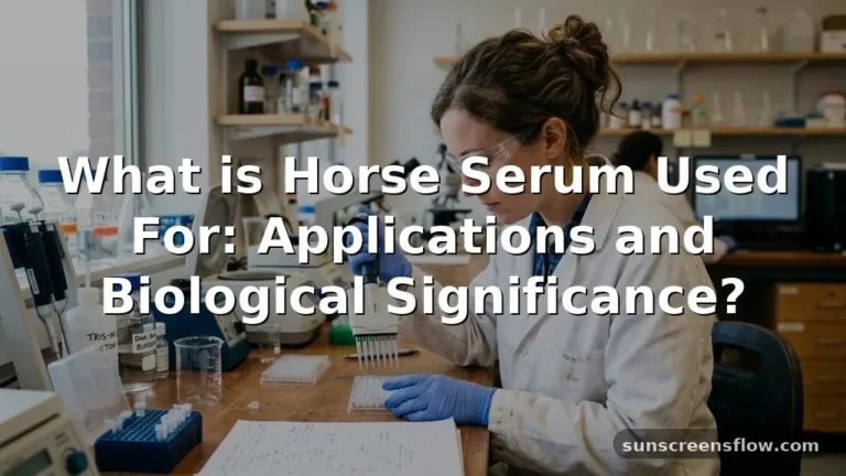 what is horse serum used for