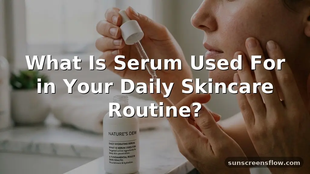 what is serum used for