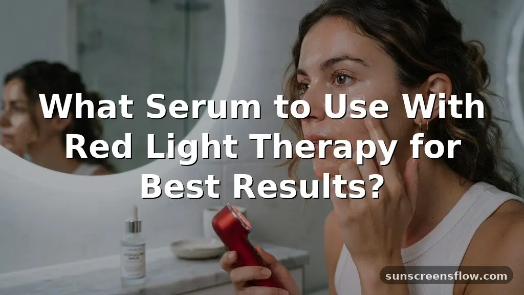 what serum to use with red light therapy