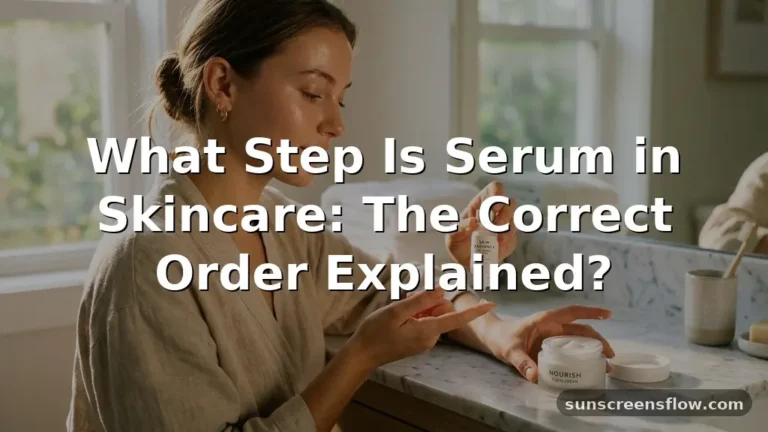 what step is serum in skincare