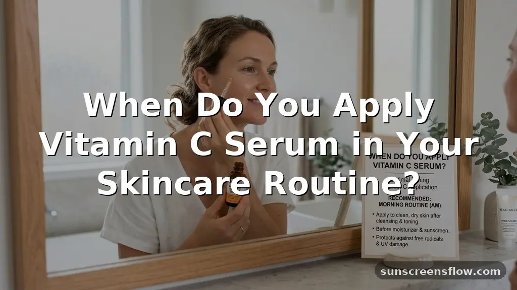 when do you apply vitamin c serum