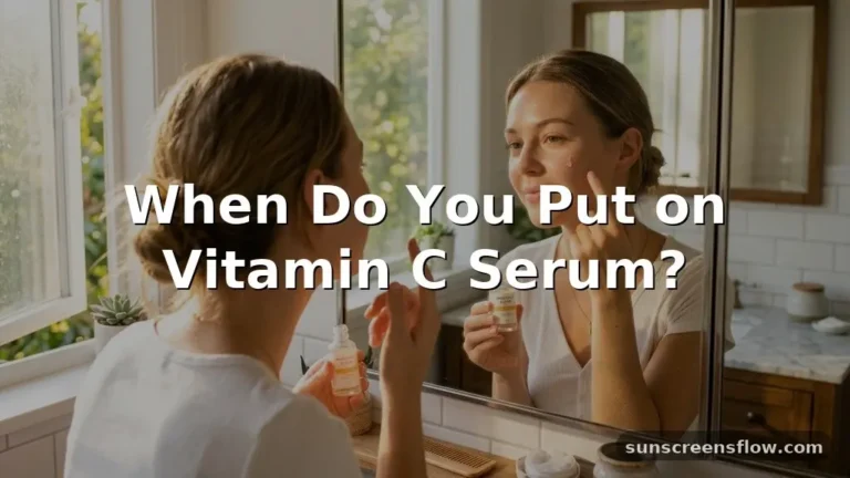 when do you put on vitamin c serum