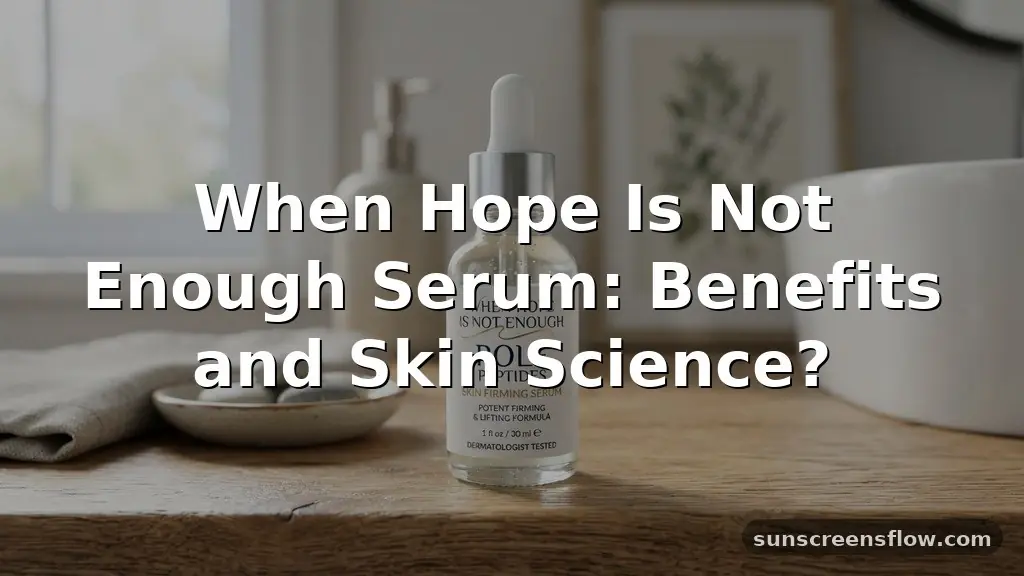 when hope is not enough serum