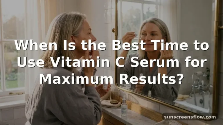 when is the best time to use vitamin c serum