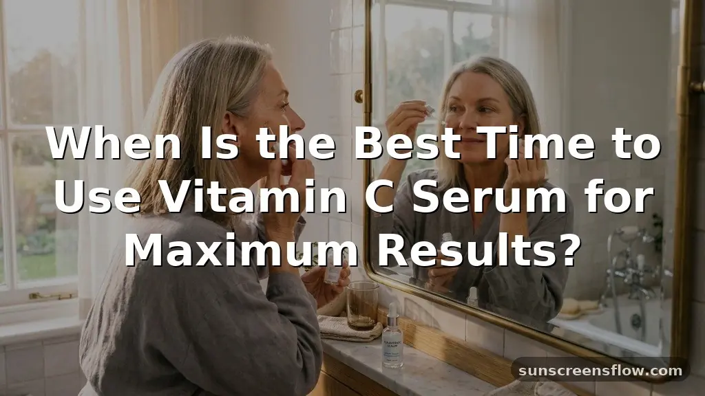 when is the best time to use vitamin c serum