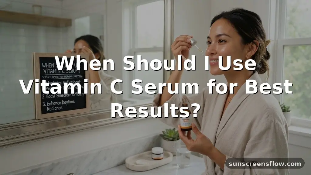 when should i use vitamin c serum