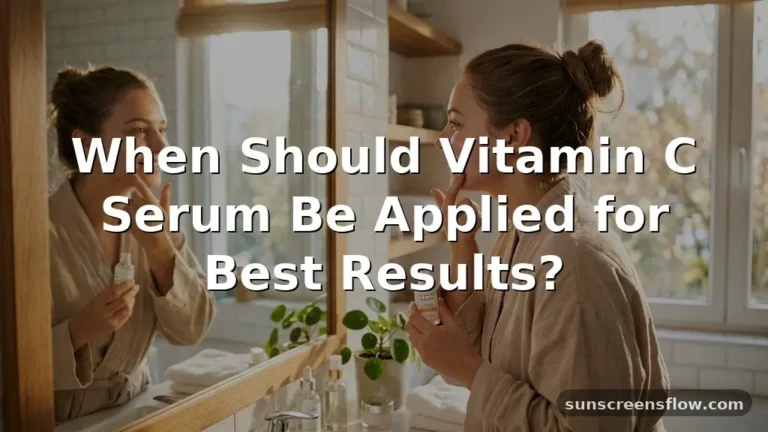when should vitamin c serum be applied