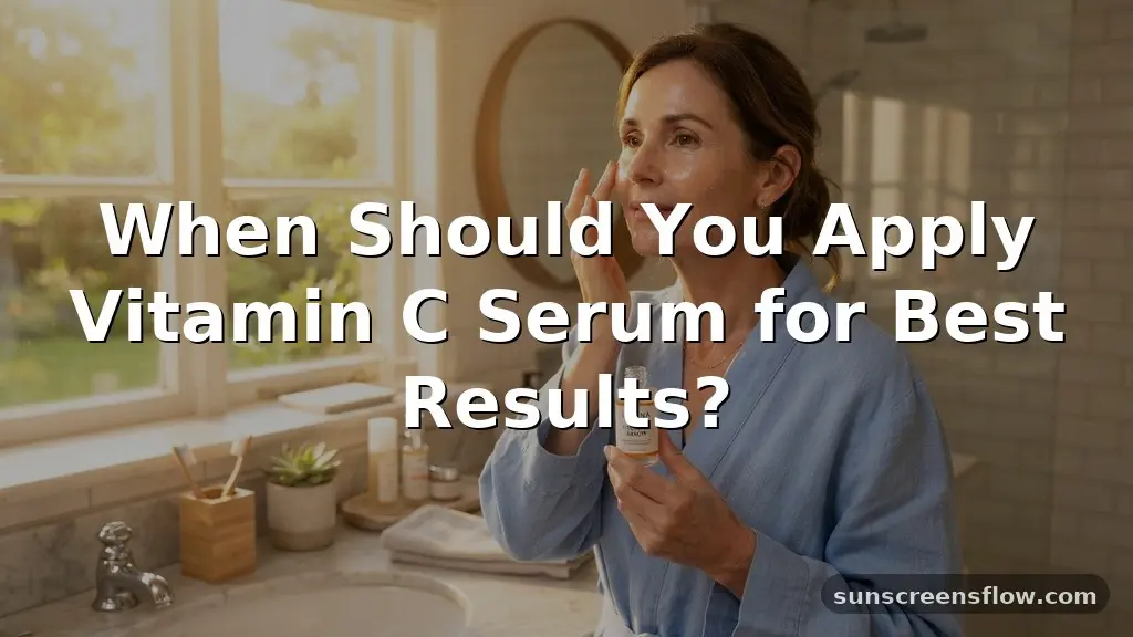 when should you apply vitamin c serum