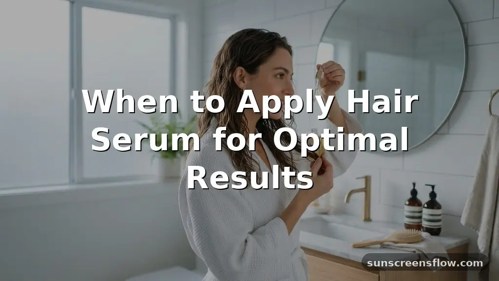 when to apply hair serum