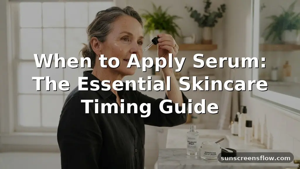 when to apply serum