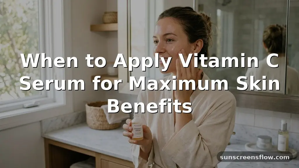 when to apply vitamin c serum