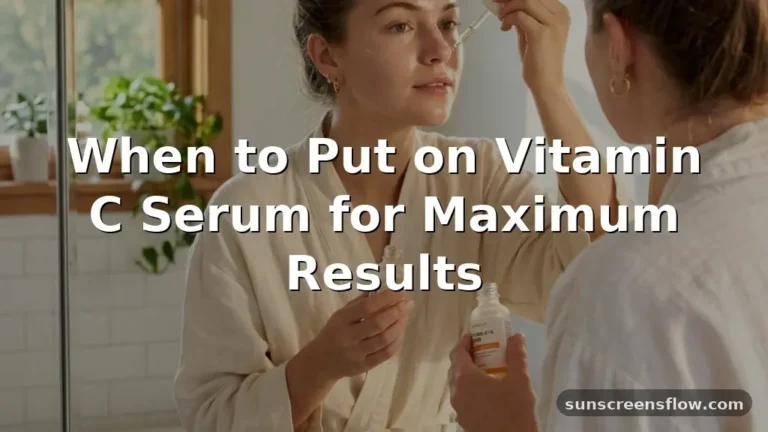 when to put on vitamin c serum