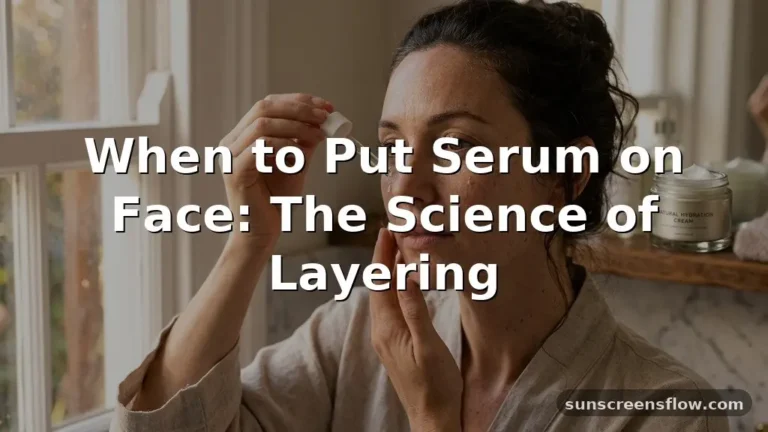 when to put serum on face
