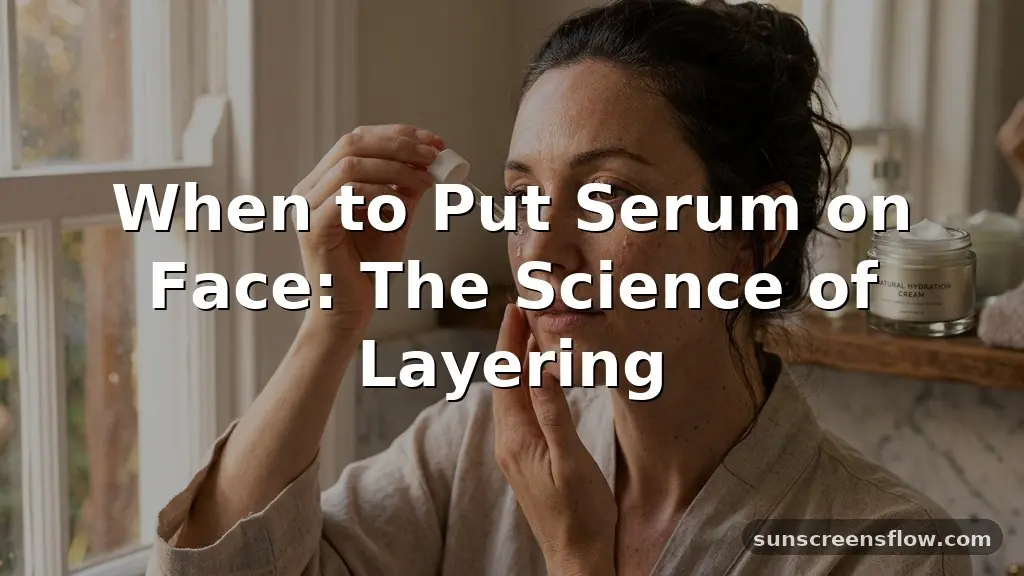 when to put serum on face