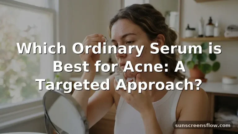 which ordinary serum is best for acne